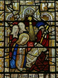 Finestra raffigurante la natività
