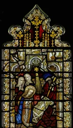 Finestra raffigurante la natività