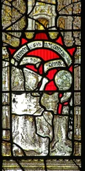 Vetrata n.6 raffigurante San Giorgio combatte i Galli