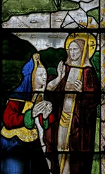 Finestra s3 raffigurante una scena di Resurrezione: Noli Me Tangere