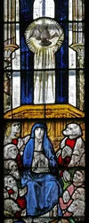 Finestra s5 raffigurante la Pentecoste