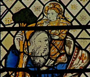 Vetrata w46 raffigurante San Cristoforo