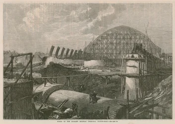 Lavori del terminal della Midland Railway su Euston Road