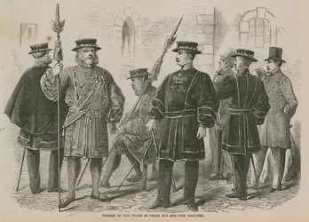 Yeomen della Guardia nei loro vecchi e nuovi costumi