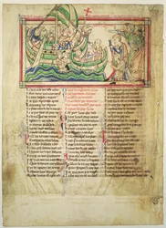 f.4v Thomas a Becket sbarca a Sandwich e benedice l