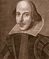 Ritratto di William Shakespeare, inciso da Martin Droeshout, 1623