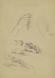 Sei studi di mani, c.1870-90