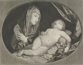La Vergine con le braccia incrociate sul petto che guarda il bambino Gesù dormiente, 1770-1834
