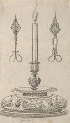 Progetto per un Candelabro con Tronchesi per Stoppini