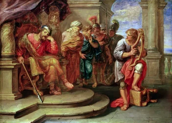 Saul ascolta Davide suonare l