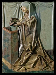 Donatrice con libro di preghiere, parte di un altare, Svevo ...