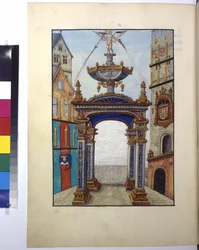 Pagina intera: miniatura: arco di trionfo con l