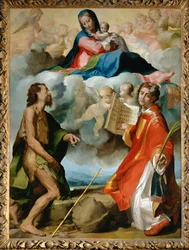 La Vierge glorieuse entre Saint Jean-Baptiste et Saint Etienne - La Vergine in gloria tra San Giovanni Battista e Santo Stefano ...