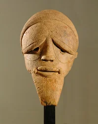 Testa maschile, scultura di Sokoto, Nigeria (terracotta)