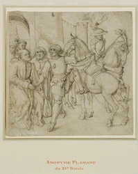 La partenza del figliol prodigo, o San Giorgio che monta il suo cavallo ...