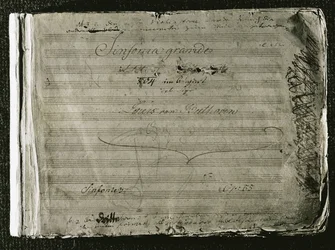 Frontespizio della Terza Sinfonia "Eroica" di Beethoven (foto), Gesellschaft der Musikfreunde, Vienna, Austria (ftoto)