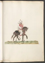 Vari turchi a cavallo: due cavalieri con turbante