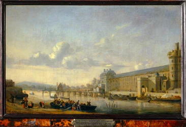 Veduta della Senna con la facciata sud della Grande Galerie du Louvre