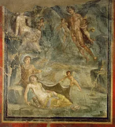 Zefiro e Chlory, primo piano del 10-04-03/36 Dalla Casa del Naviglio, Pompei