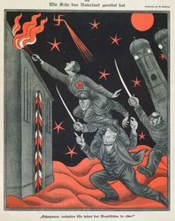 La progressione di Hitler, illustrazione da Simplicissimus