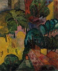 Paesaggio parigino, 1906-09 circa (olio su cartone)