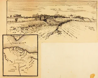 Aspetto attuale del trinceramento britannico a Yorktown