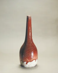 Vaso di porcellana con smalto flambé di Ernest Chaplet