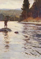 Pesca al salmone nelle acque di Faskally