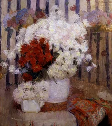 Natura morta di fiori estivi. Dipinto di Ernst Jean Joseph Godfrinon (1878-1927) Collezione privata.