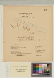 Piano per Hillsborough Mill, Middletown Township, Delaware, illustrazione da 