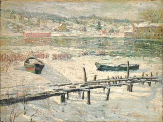 Il fiume Harlem in inverno, 1907 circa (olio su tela)