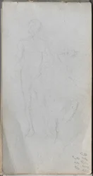 Taccuino, pagina 100: Figura Nuda, Profilo