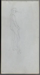 Quaderno di schizzi, pagina 11: Figura di profilo