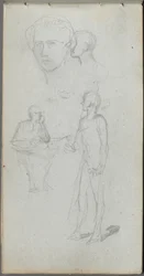 Quaderno degli schizzi, pagina 12: Figure multiple