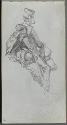 Taccuino degli schizzi, pagina 23: Soldato seduto