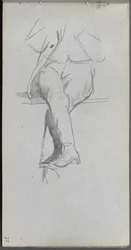 Studio di figura, gambe incrociate