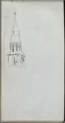 Taccuino, pagina 44: Guglia della chiesa