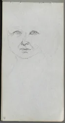 Quaderno degli schizzi, pagina 59: Studio di un volto