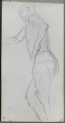 Taccuino, pagina 87: Studio di figura