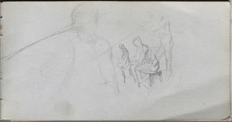 Quaderno di schizzi, pagina 98: Studio di figure