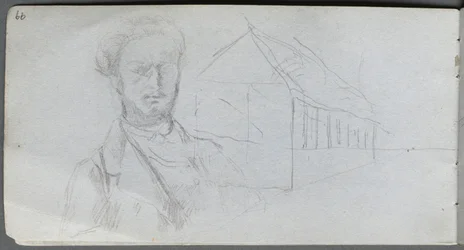 Taccuino, pagina 99: Studio di figura, edificio