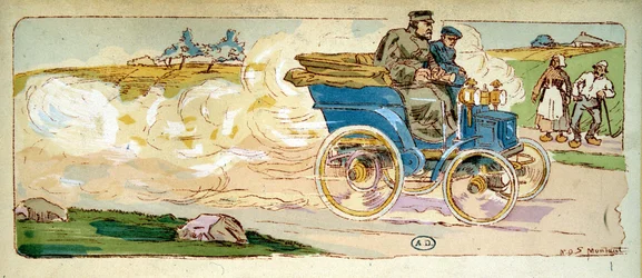 Parigi-Bordeaux: Sig. Levassor su una 4 CV Panhard & Levassor