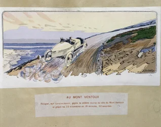 Corsa: al Mont Ventoux - disegno di Ernest Montaut (1878-1909)