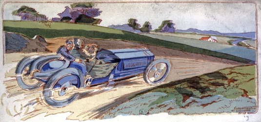 Il Brasier de Thery prende il comando nella coppa automobilistica Gordon Bennett