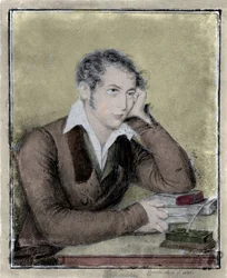 Ritratto del patriota, filosofo, pensatore politico Carlo Cattaneo (1801-1869)