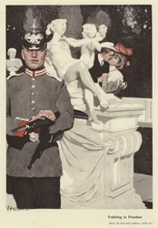 Primavera a Potsdam (litografia a colori)