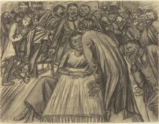 La coppia nella folla, 1917