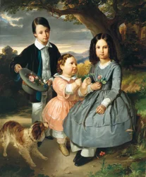 Ritratto di gruppo di bambini, di Ernst Christian Moser