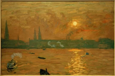 Vista dal ponte Lombardsbrücke sul Binnenalster