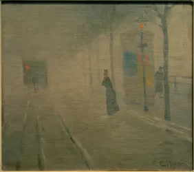 Nebbia sul Hofweg a Uhlenhorst